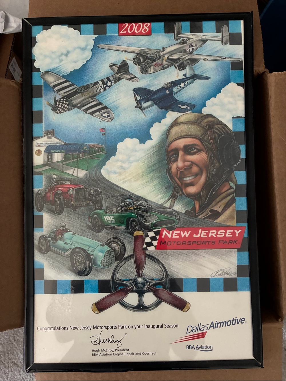 New Jersey Motorsports Park Commemorative Aviation & Racing Print - Blue